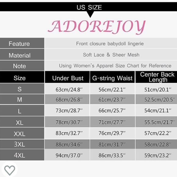 Adorejoy Gray Front Closure Babydoll Lace Chemise V Neck Mesh Sz Medium NWT - Picture 3 of 7